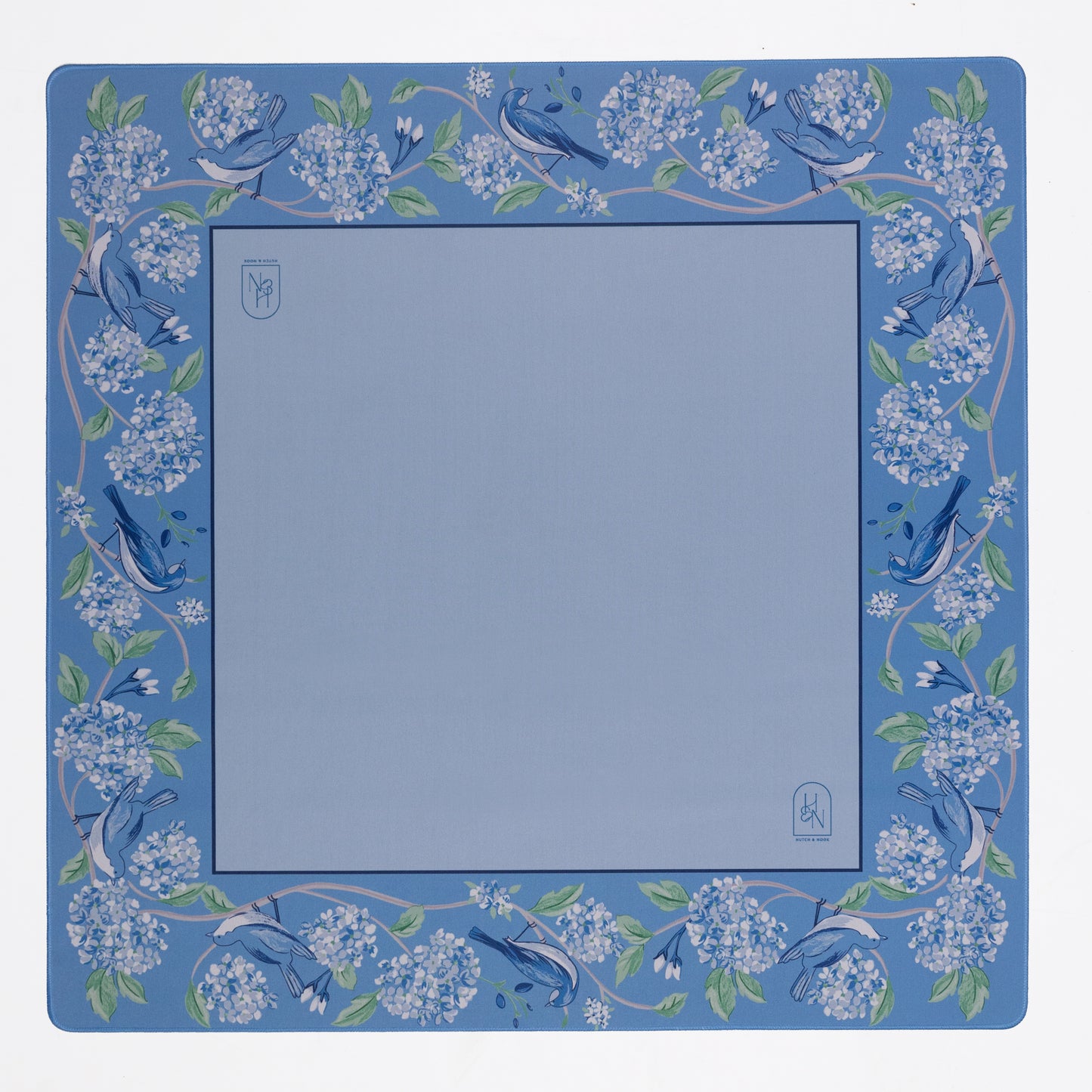 Mahjong Mat - Blue & White Bird