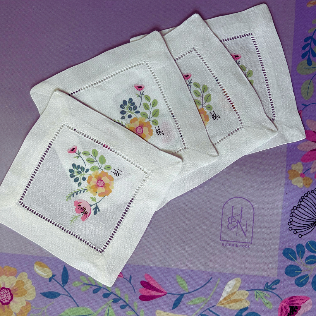 Linen Cocktail Napkins - Lavender
